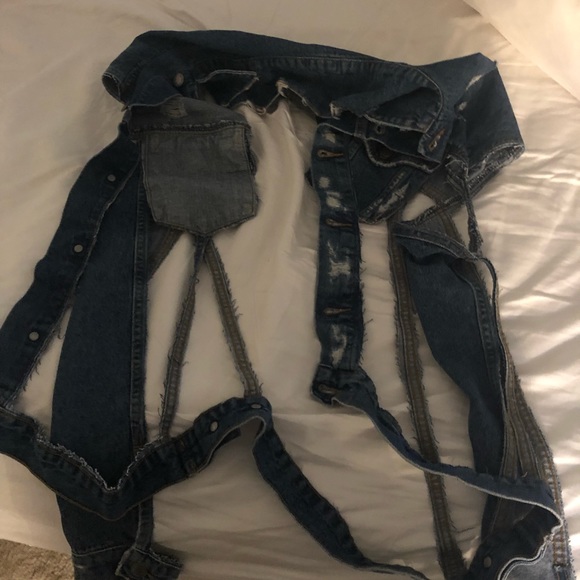 Carmar LF extreme cut out jean jacket NEW NWT S - Picture 6 of 8